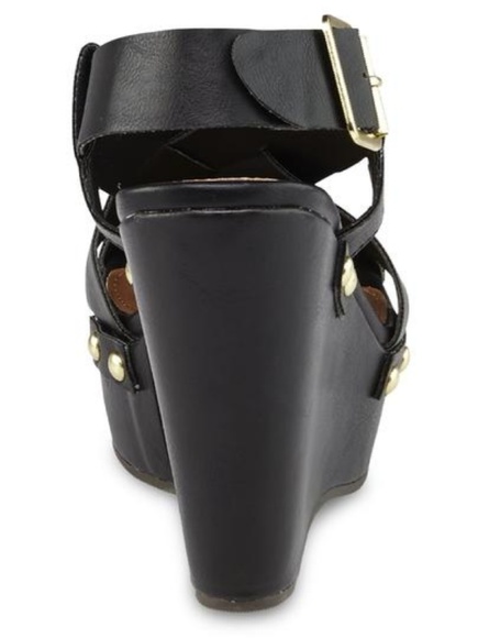 3X HOST PICK!!! Tully Black Studded Wedge Sandal  - Picture 4 of 4